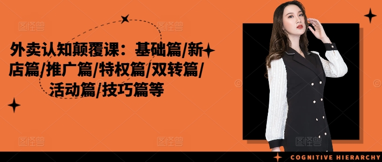 外卖认知颠覆课：基础篇/新店篇/推广篇/特权篇/双转篇/活动篇/技巧篇等-跃知万川