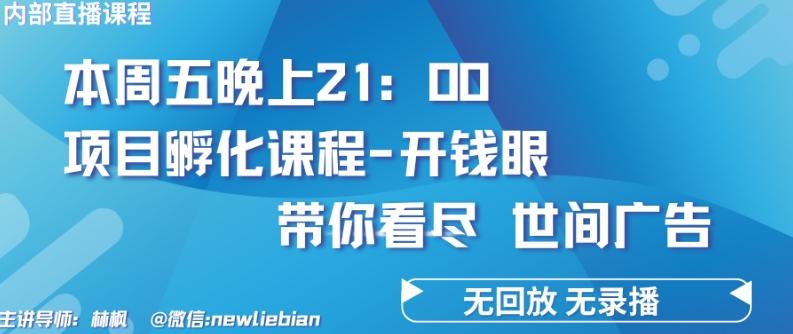 4.26日内部回放课程《项目孵化-开钱眼》赚钱的底层逻辑【揭秘】-跃知万川
