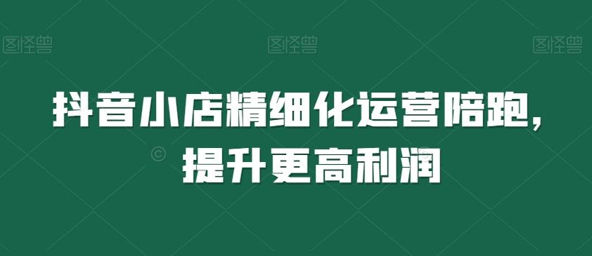 抖音小店精细化运营陪跑，提升更高利润-跃知万川