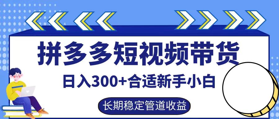 拼多多短视频带货日入300+，实操账户展示看就能学会-跃知万川