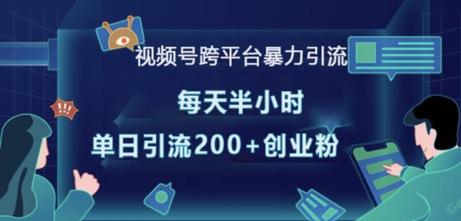 视频号跨平台暴力引流，每天半小时，单日引流200+精准创业粉-跃知万川