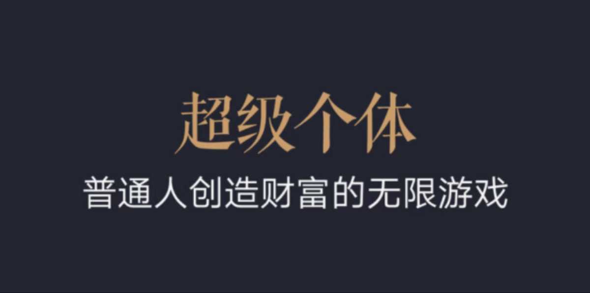 超级个体：2024-2025翻盘指南，普通人创造财富的无限游戏-跃知万川