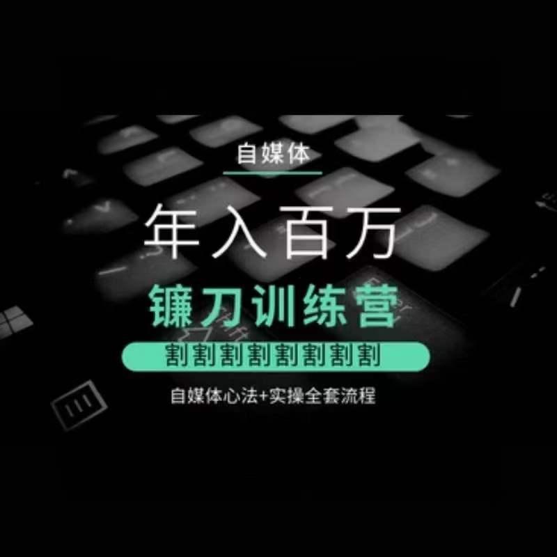 自媒体年入百万镰刀训练营，割割割割割割割割，自媒体心法+实操全套流程-跃知万川