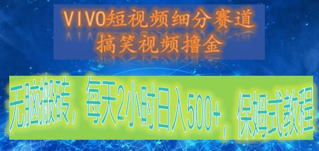 VIVO短视频细分赛道，搞笑视频撸金，无脑搬砖，每天2小时日入500+，保姆式教程-跃知万川