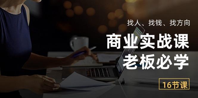 商业实战课【老板必学】：找人、找钱、找方向(16节课-跃知万川
