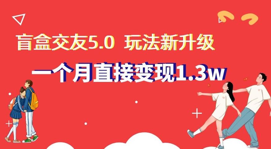 盲盒交友5.0，玩法全新升级，一个月直接变现1.3W，新手小白轻松上手【揭秘】-跃知万川